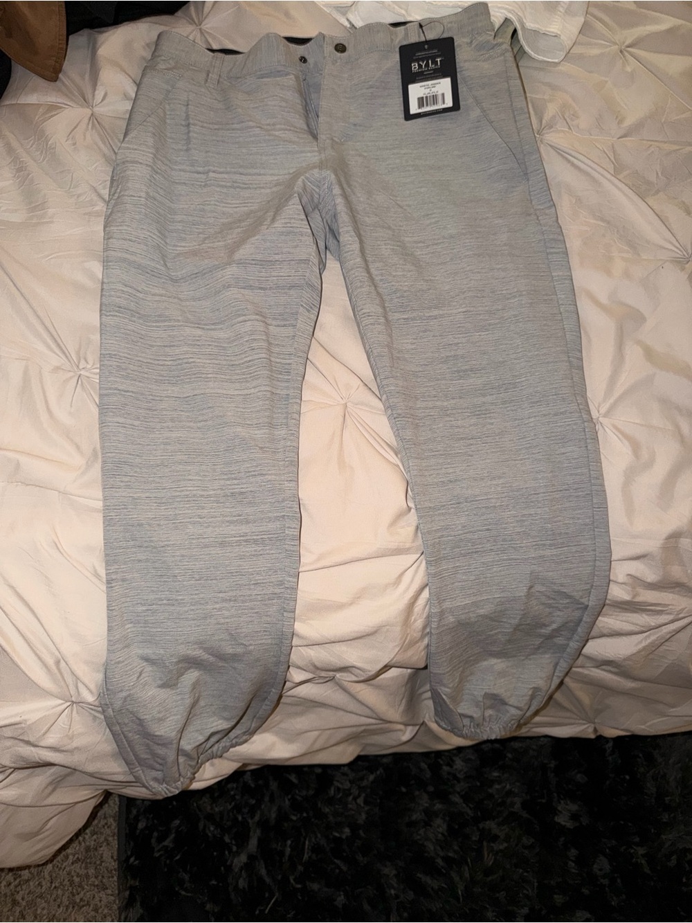 BYLT Men’s Light Gray Jogger Pants - Modern Stretch Comfort
